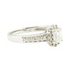 Image 1 : 0.91 ctw Diamond Engagement Ring - 14KT White Gold