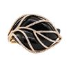 Image 2 : 1.12 ctw Diamond and Black Coral Ring - 14KT Rose Gold
