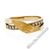 Image 1 : Carrera y Carrera 18kt Yellow Gold 0.16 ctw Diamond and Folded Hands Band Ring