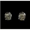 Image 1 : 14KT White Gold 1.36 ctw Diamond Stud Earrings