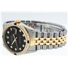 Image 7 : Rolex Mens 2 Tone 14K Black Diamond 36MM Datejust Wriswatch
