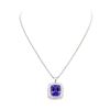 Image 2 : 50.20 ctw Tanzanite and Diamond Pendant & Chain - 14KT White Gold