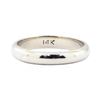 Image 1 : 3.6mm Half Dome Wedding Band - 14KT White Gold