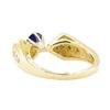 Image 3 : 0.88 ctw Blue Sapphire and Diamond Ring - 14KT Yellow Gold