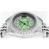 Image 5 : Rolex Ladies Stainless Steel Quickset Green Diamond Lugs Jubilee Datejust Wristw