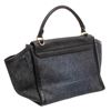 Image 4 : Celine Denim Black Leather Medium Trapeze Shoulder Bag