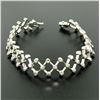 Image 1 : 14kt White Gold 0.90 ctw Diamond Open Trellis Bracelet
