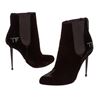 Image 1 : Tom Ford Black Velvet Spiked Boots Heels Shoes 39.5