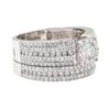 Image 1 : 1.63 ctw Diamond Ring And Band - 14KT White Gold