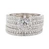 Image 2 : 1.63 ctw Diamond Ring And Band - 14KT White Gold