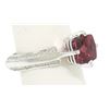 Image 5 : 18k White Gold Cushion Rubellite Tourmaline Ring w/ 0.79 ctw Pave Fine Diamonds