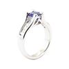 Image 4 : 1.28 ctw Sapphire And Diamond Ring - 14KT White Gold
