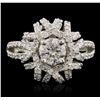 Image 2 : 14KT White Gold 1.22 ctw Diamond Ring