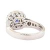 Image 3 : 2.55 ctw Blue Sapphire And Diamond Ring - 18KT White Gold