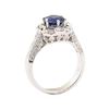 Image 4 : 2.55 ctw Blue Sapphire And Diamond Ring - 18KT White Gold