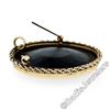 Image 5 : Vintage 14kt Yellow Gold Carved Round Hematite Intaglio Brooch or Pendant