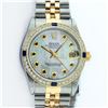 Image 1 : Rolex Mens 2 Tone 14K Mother Of Pearl Sapphire Datejust Wristwatch