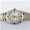 Image 2 : Rolex Mens 2 Tone 14K Mother Of Pearl Sapphire Datejust Wristwatch