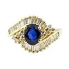 Image 2 : 2.19 ctw Oval Brilliant Blue Sapphire And Diamond Ring - 14KT Yellow Gold