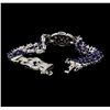 Image 4 : 13.65 ctw Sapphire And Diamond Bracelet - 18KT White Gold
