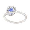 Image 3 : 0.96 ctw Sapphire and Diamond Ring - 14KT White Gold