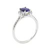 Image 4 : 0.96 ctw Sapphire and Diamond Ring - 14KT White Gold