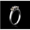 Image 3 : 14KT White Gold 0.75 ctw Diamond Ring