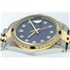 Image 4 : Rolex Mens 2 Tone 14K Blue Diamond & Sapphire Datejust Wriswatch