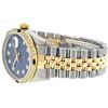 Image 6 : Rolex Mens 2 Tone 14K Blue Diamond & Sapphire Datejust Wriswatch