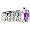 Image 3 : Rolex Mens Stainless Purple Diamond 36MM Datejust Wristwatch