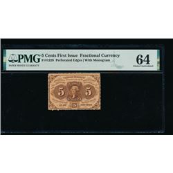 5 Cent First Issue Fractional Note PMG 64