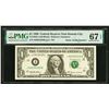 Image 1 : 1999 $1 Kansas City Radar Federal Reserve Note PMG 67EPQ