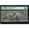 Image 1 : 1896 $5 Educational Silver Certificate PMG 20