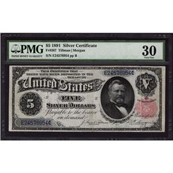 1891 $5 Silver Certificate PMG 30