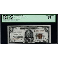 1929 $50 Kansas City Federal Reserve Bank Note PGCS 55