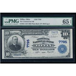 1902 $10 Commercial National Bank Note PMG 65EPQ