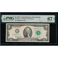 1976 $2 Boston Federal Reserve STAR Note PMG 67EPQ