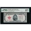 Image 1 : 1928B $5 Legal Tender Note PMG 67EPQ