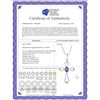 Image 2 : Genuine 0.57 ctw Amethyst & Diamond Necklace 14KT Yellow Gold - REF-40Y8F