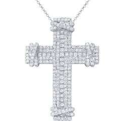 4.18 CTW Diamond Necklace 18K White Gold - REF-550W6H