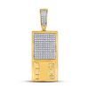Image 1 : Mens Round Diamond Scale Charm Pendant 3/8 Cttw 10kt Yellow Gold - REF-27W9K