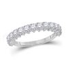 Image 1 : Womens Round Diamond Single Row Band Ring 1-5/8 Cttw 14kt White Gold - REF-104H9R