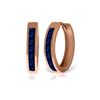 Genuine 1.85 ctw Sapphire Earrings 14KT Rose Gold - REF-64V6W