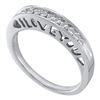 Womens Round Diamond I Love You Band Ring 1/5 Cttw 10kt White Gold - REF-16Y5N