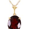 Image 1 : Genuine 3.12 ctw Garnet Necklace 14KT Yellow Gold - REF-25P3H