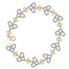 Image 1 : Womens Round Diamond Link Heart Bracelet 1 Cttw 10kt Yellow Gold - REF-60W9K