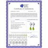 Image 2 : Genuine 3.9 ctw White Topaz & Peridot Earrings 14KT Rose Gold - REF-50T6A