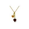 Image 1 : Genuine 1.40 ctw Garnet & Citrine Necklace 14KT Yellow Gold - REF-23K8V