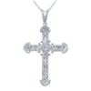 Image 1 : 0.74 CTW Diamond Pendant 14K White Gold - REF-61H7M