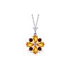 Image 1 : Genuine 2.43 ctw Citrine & Garnet Necklace 14KT White Gold - REF-29P7H